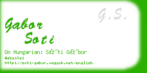 gabor soti business card